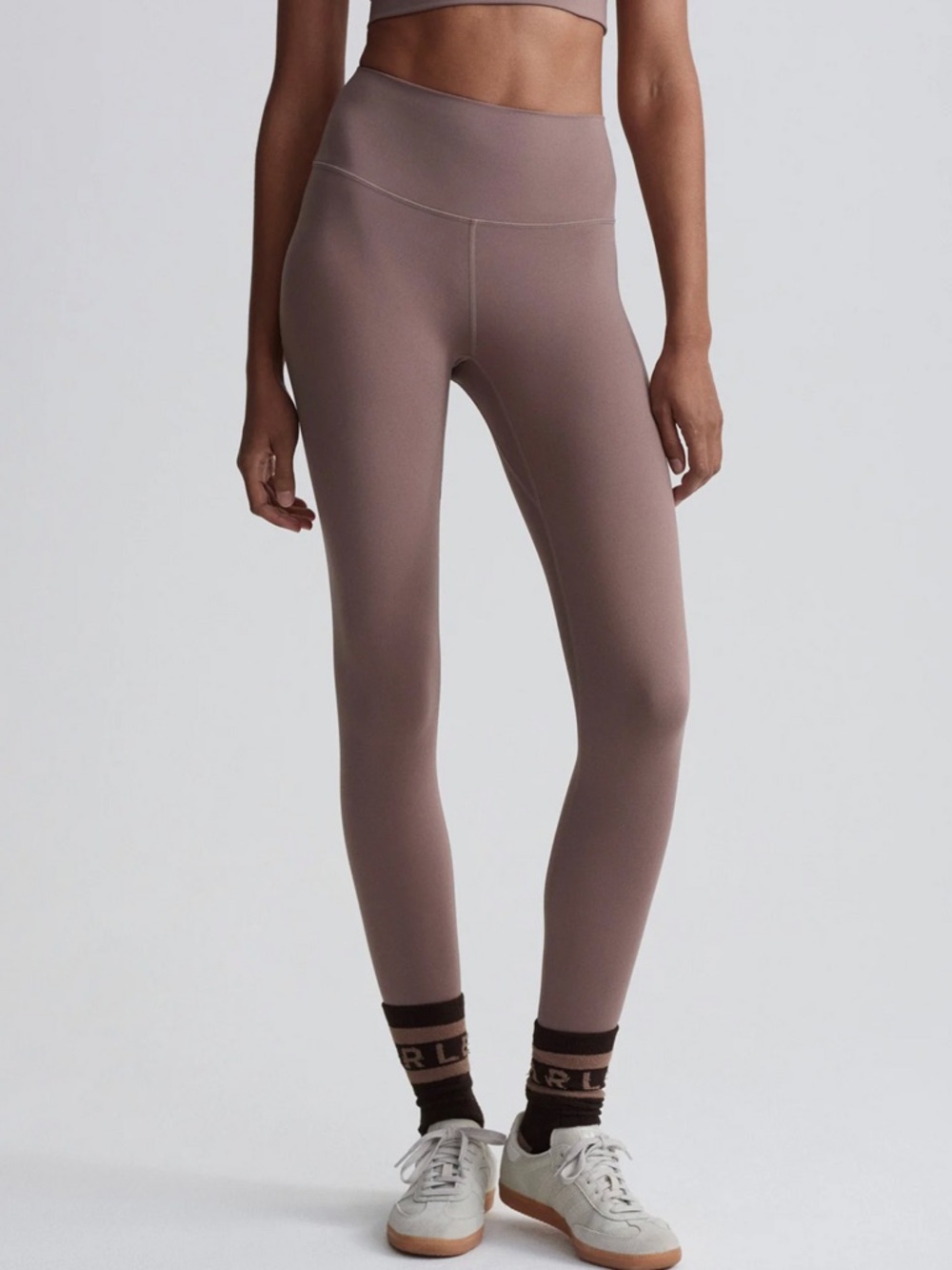 Varley FreeSoft High Rise Legging in Deep Taupe size Large